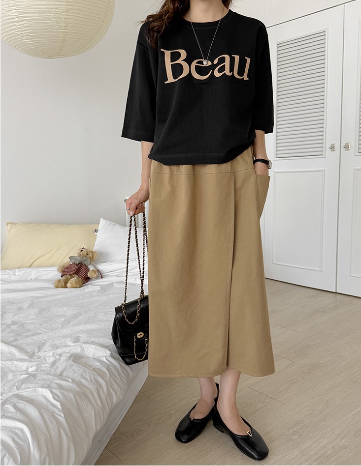 Forever Kids 正韓  字母五分袖純棉T上衣【HS60508】