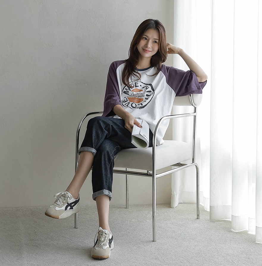 Forever Kids 正韓  不易退色深藍寬鬆 後鬆緊腰牛仔褲 號【H60502】