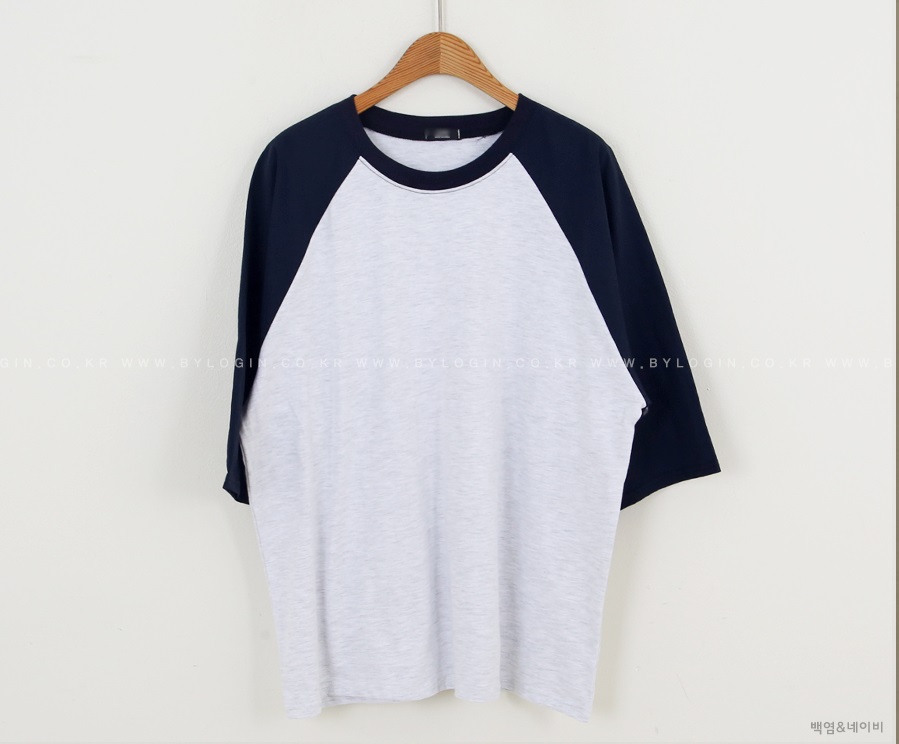 Forever Kids 正韓  配色寬鬆五分袖棉T【H60507】 