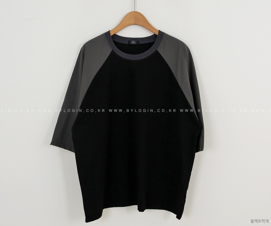 Forever Kids 正韓  配色寬鬆五分袖棉T【H60507】 