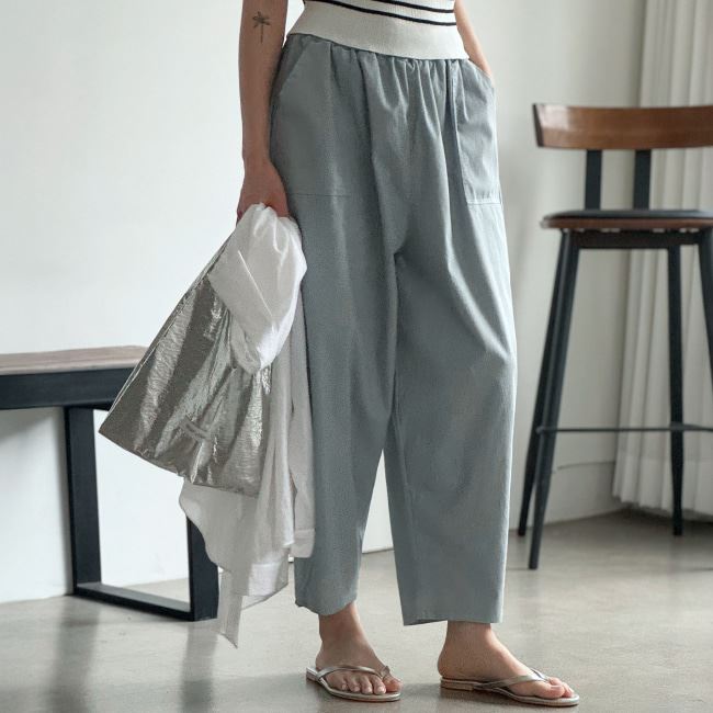 Forever Kids  正韓  寬鬆好穿 休閒褲鬆緊腰【D27009】