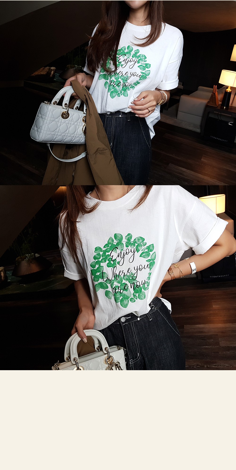 Forever Kids【限定特價329】正韓 喜歡!純棉清新印花設計感 寬鬆上衣【YN60601】韓國代購