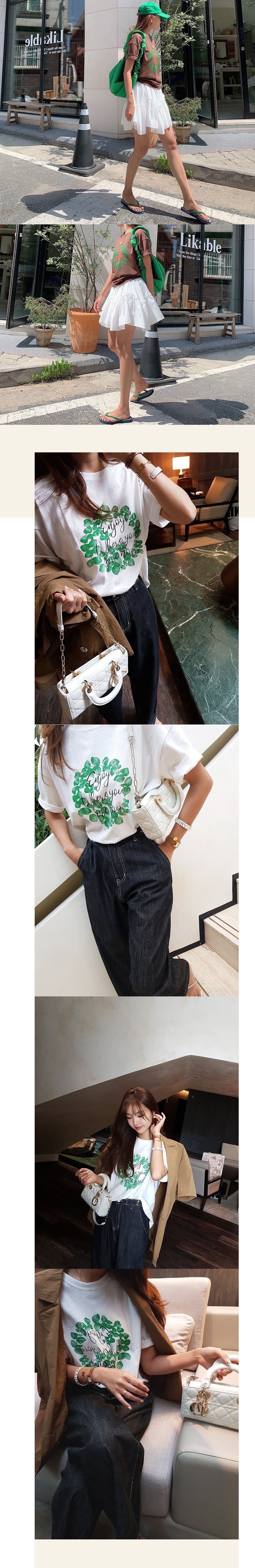 Forever Kids【限定特價329】正韓 喜歡!純棉清新印花設計感 寬鬆上衣【YN60601】韓國代購