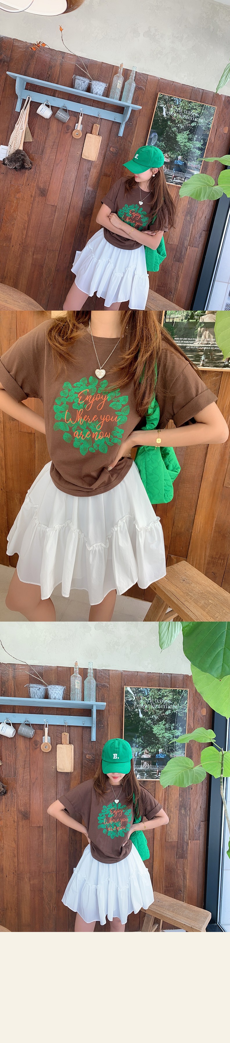 Forever Kids【限定特價329】正韓 喜歡!純棉清新印花設計感 寬鬆上衣【YN60601】韓國代購