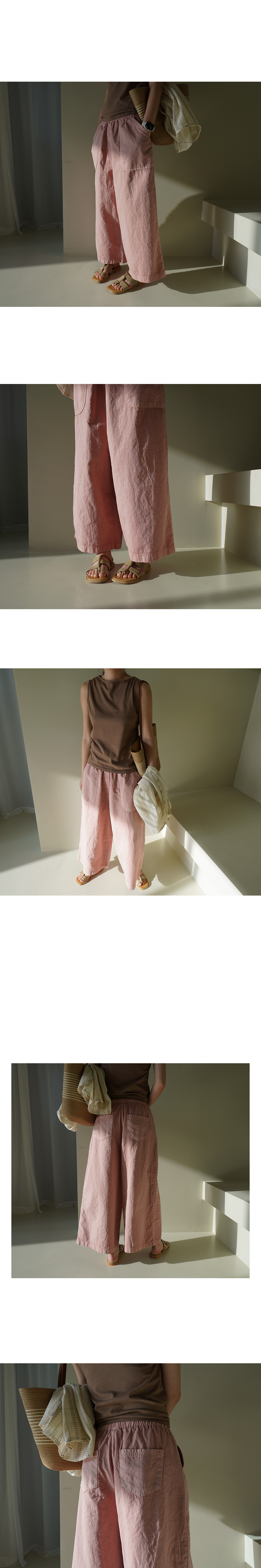 Forever Kids  正韓 水洗寬鬆直筒 口袋鬆緊腰 休閒褲 五色【YN60602】韓國代購