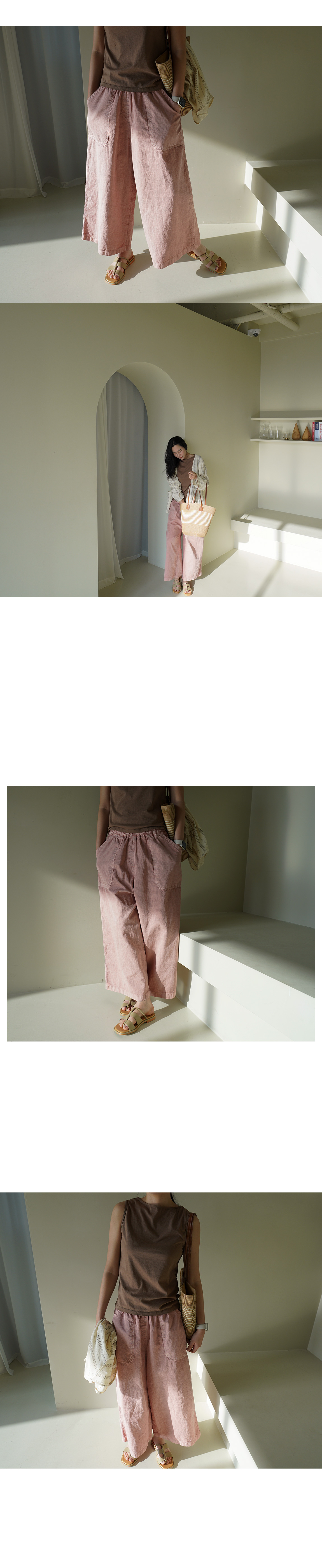 Forever Kids  正韓 水洗寬鬆直筒 口袋鬆緊腰 休閒褲 五色【YN60602】韓國代購