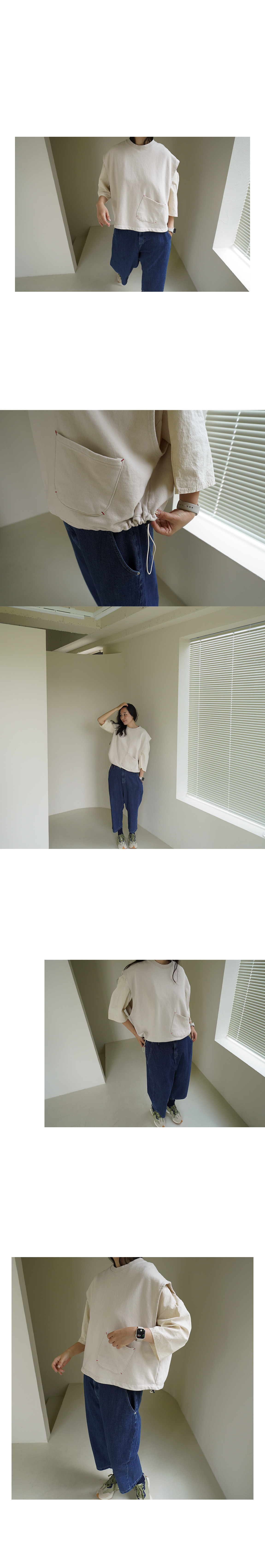 Forever Kids 正韓 休閒水洗單口袋 下抽繩 棉背心【KA60212】韓國代購