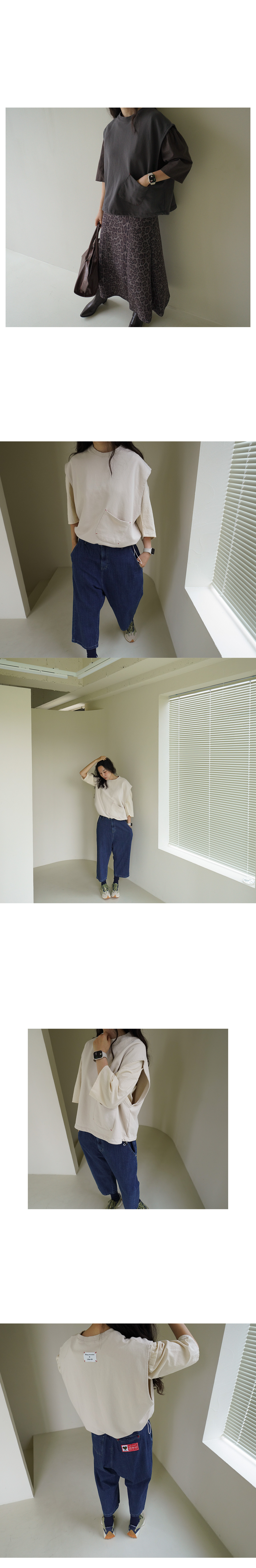 Forever Kids 正韓 休閒水洗單口袋 下抽繩 棉背心【KA60212】韓國代購