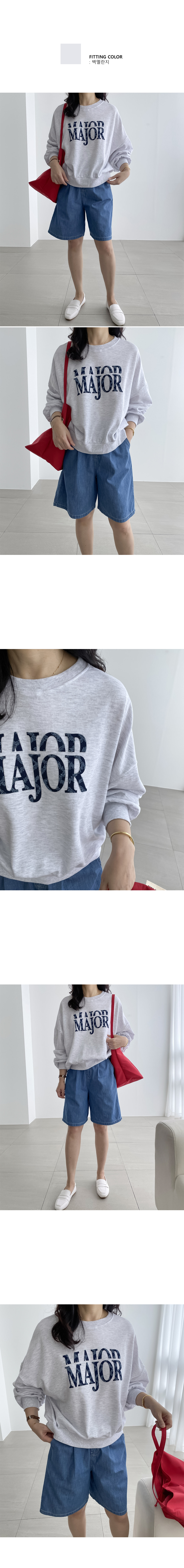 Forever Kids 正韓 寬鬆有型 牛仔布貼片字母 落肩T上衣【HA60291】韓國代購