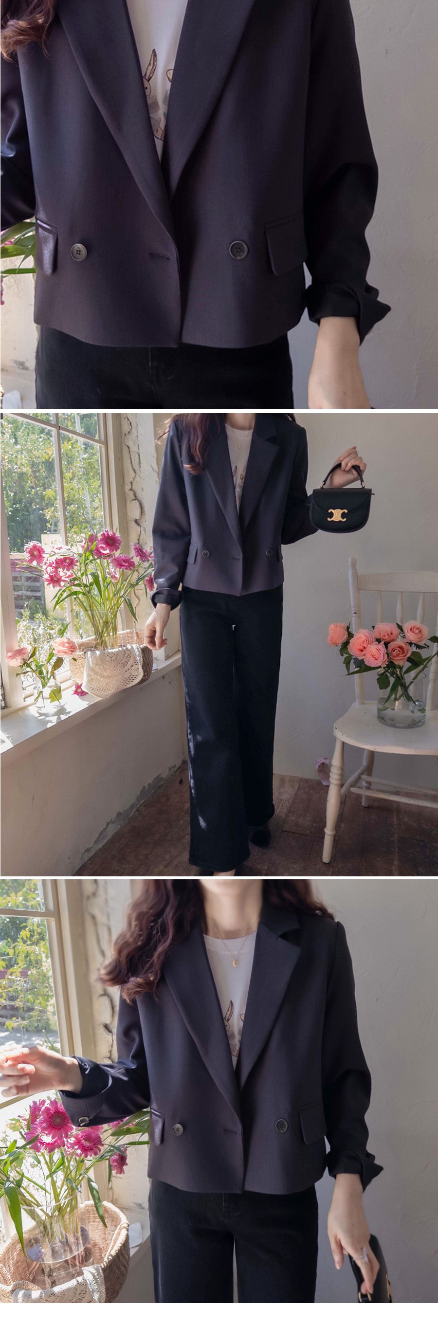 Forever Kids 正韓 乾淨俐落 雙扣 奢華布料修身夾克 西裝外套【HA60298】韓國代購