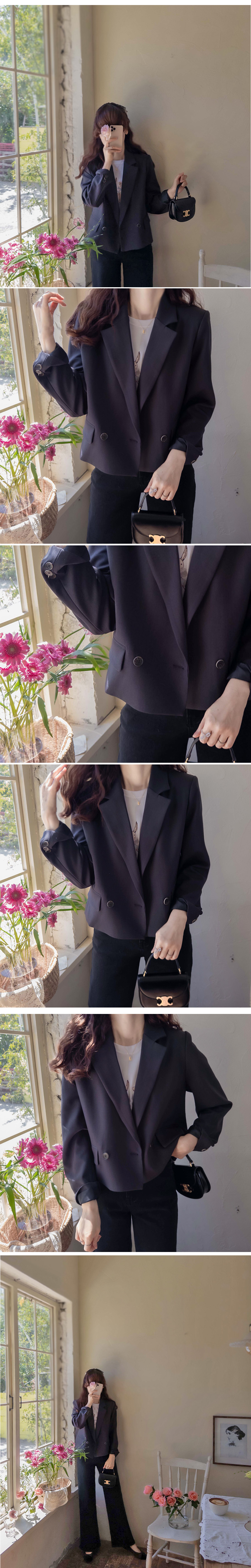 Forever Kids 正韓 乾淨俐落 雙扣 奢華布料修身夾克 西裝外套【HA60298】韓國代購