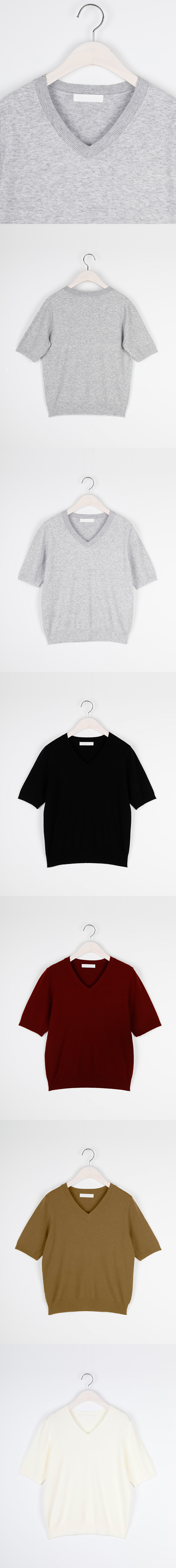 Forever Kids 正韓 柔軟的V領短袖針織上衣【S62126】韓國代購