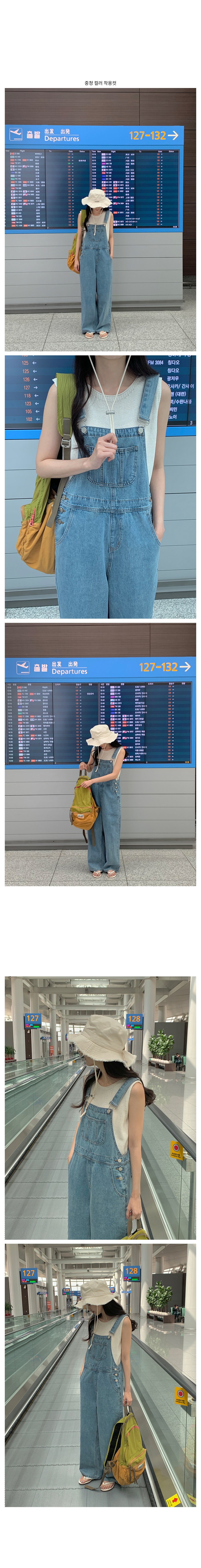 Forever Kids  正韓  減齡休閒 可愛牛仔吊帶褲裝【Y65210】