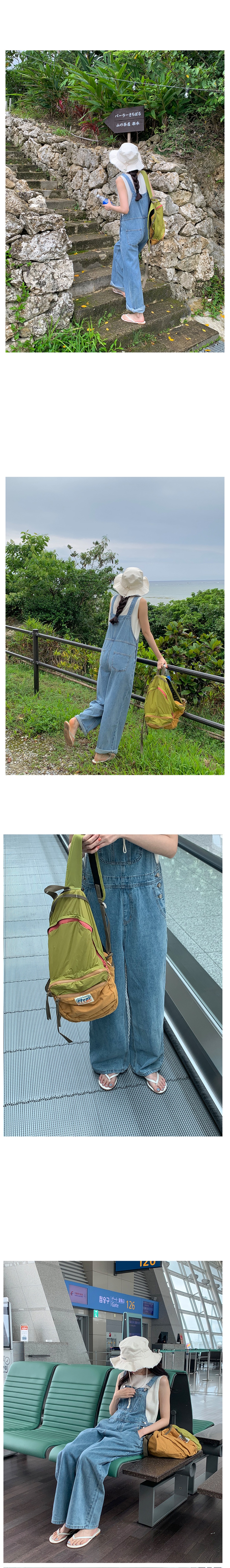 Forever Kids  正韓  減齡休閒 可愛牛仔吊帶褲裝【Y65210】