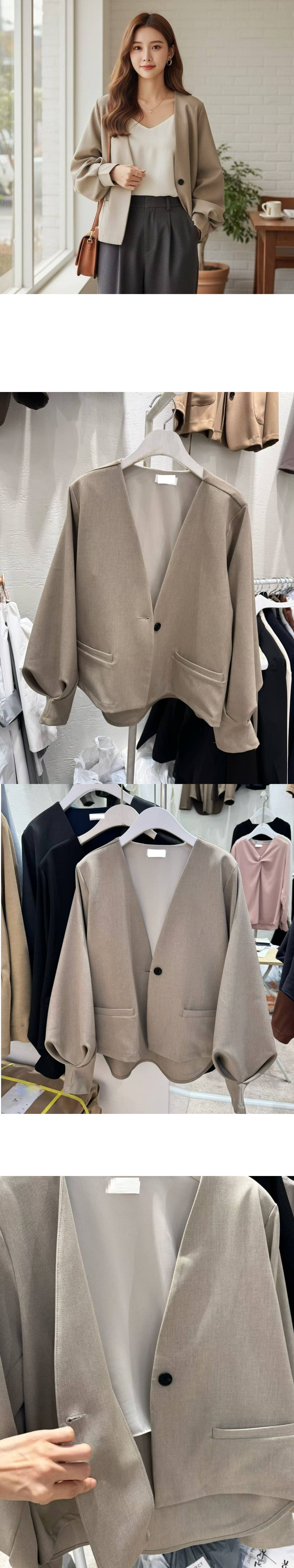 Forever Kids 正韓 垂墜好版型隨興單扣 西裝外套【A621247】韓國代購