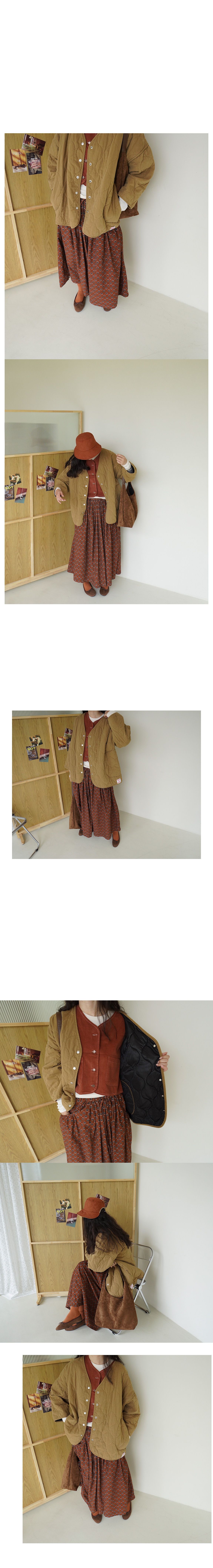 Forever Kids  正韓 V領寬鬆絎縫口袋 外套【A21421】韓國代購