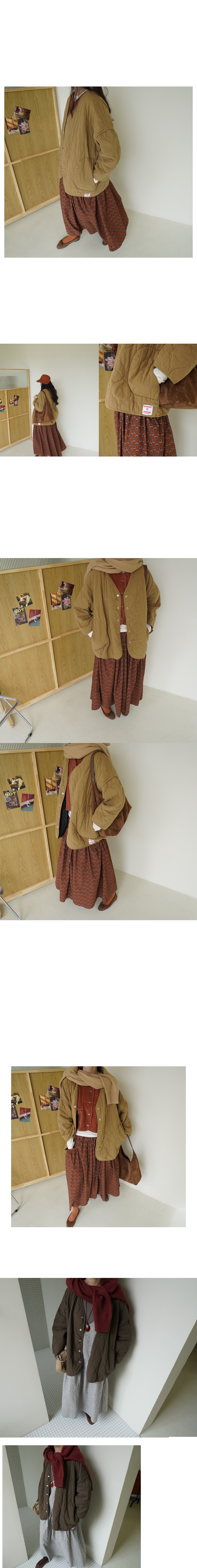 Forever Kids  正韓 V領寬鬆絎縫口袋 外套【A21421】韓國代購