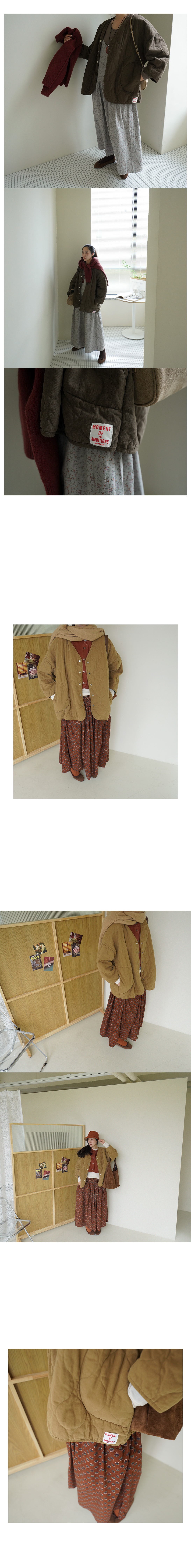 Forever Kids  正韓 V領寬鬆絎縫口袋 外套【A21421】韓國代購