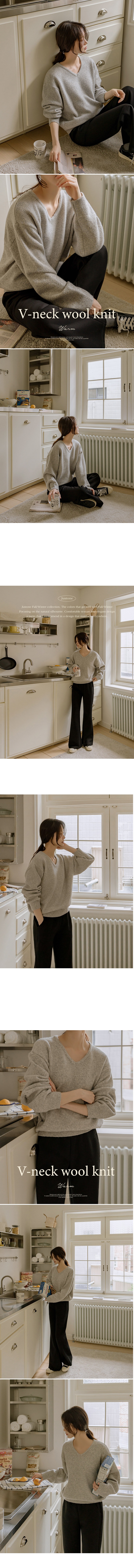 Forever Kids 正韓 12色可選基本實穿V領 混羊毛針織上衣【T21423】韓國代購