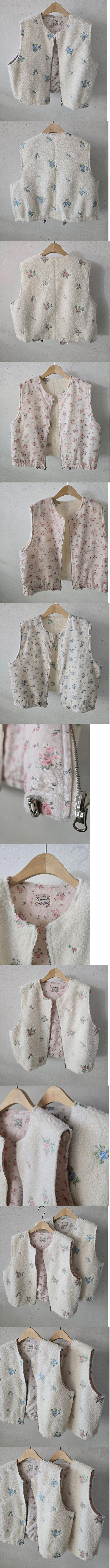 Forever Kids 正韓 質感花朵QQ毛 兩面可穿背心外套【C62269】韓國代購