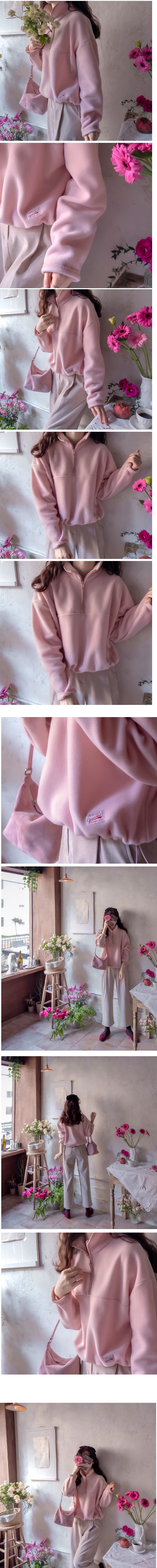 正韓 柔軟加厚半拉鍊 下擺抽繩上衣【B622203】韓國代購