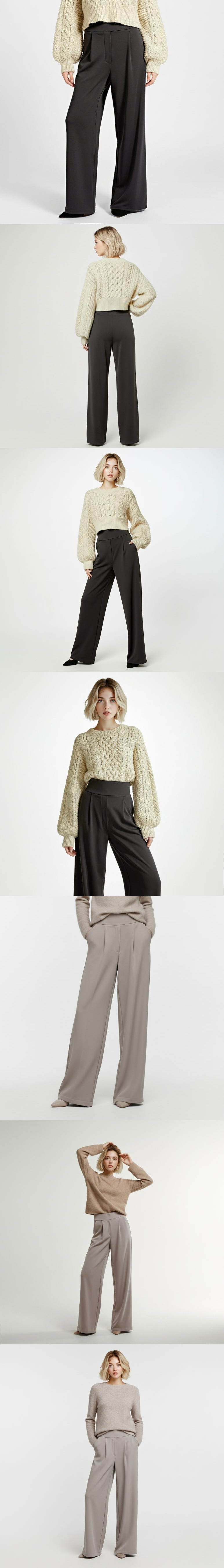  【11/28-30特價799】正韓 包覆腰圍韓國熱銷~升級內裡保暖貂絨 西裝褲寬褲【B62239】韓國代購