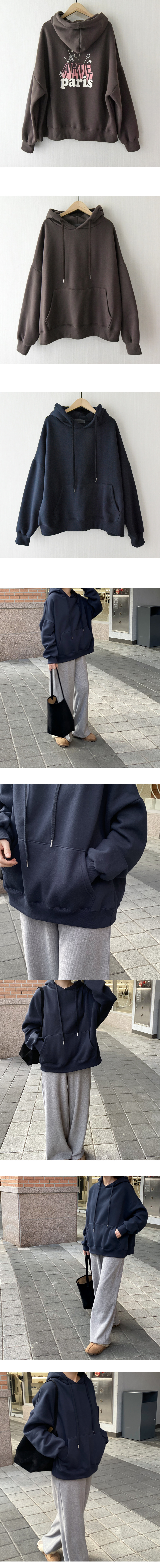 正韓 連帽內刷毛 口袋寬鬆帽t上衣【AS2307】韓國代購