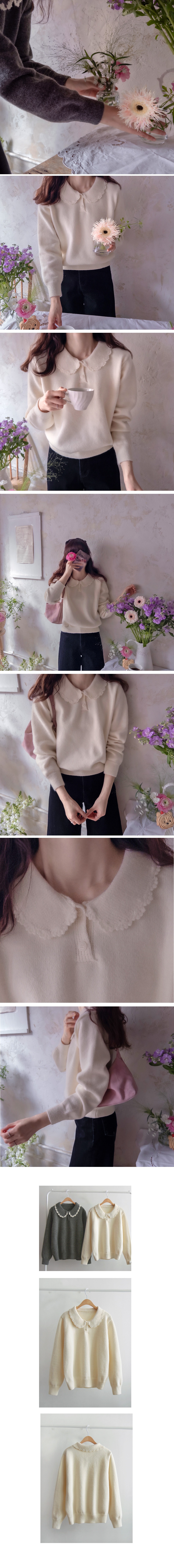  正韓 波浪配色領針織上衣【B23343】韓國代購