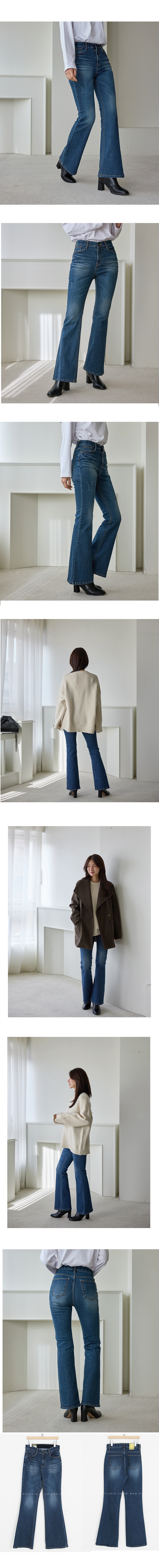  正韓 內鬆緊腰磨毛內裡 牛仔小喇叭褲S~XXXL號【A7202】韓國代購