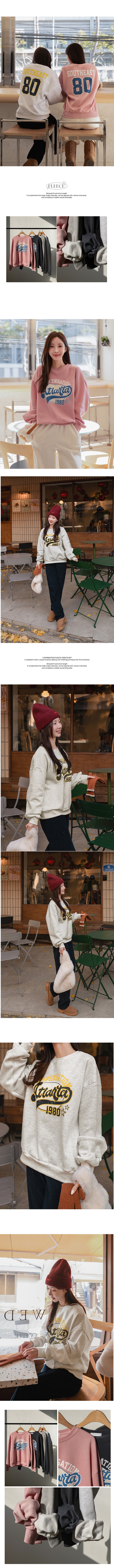  正韓 雙色字母印花 內刷毛T上衣【SA72246】韓國代購