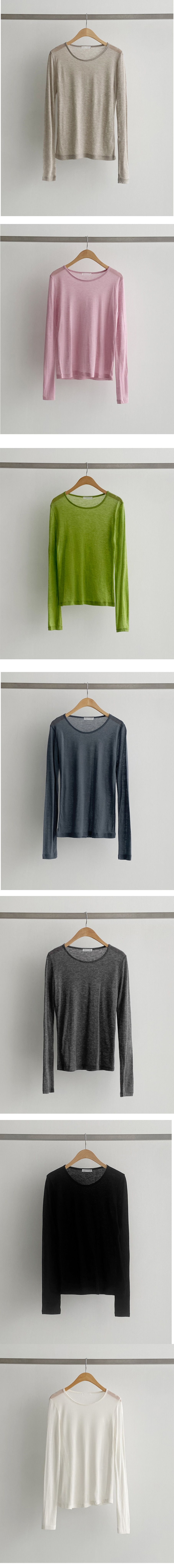  正韓  薄透感7色天絲薄長袖上衣【WE74209】 