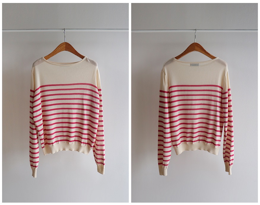 正韓  經典條紋配色 針織上衣【B74387】