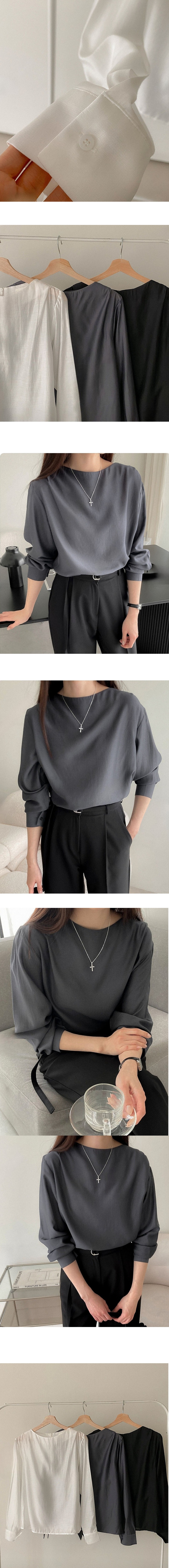  正氣 質經典 肩線微抓褶絲滑垂墜感天絲上衣【D75203】韓國代購