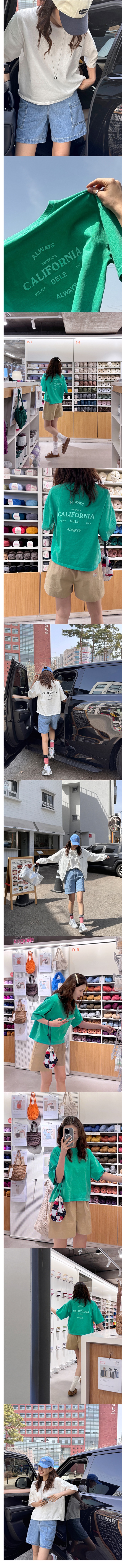 正韓 寬鬆休閒復古水洗棉T上衣【Y6521９】