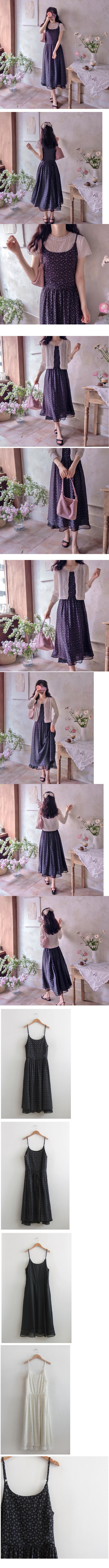 正韓  輕盈氣質花朵背心裙 長洋裝【D75329】 