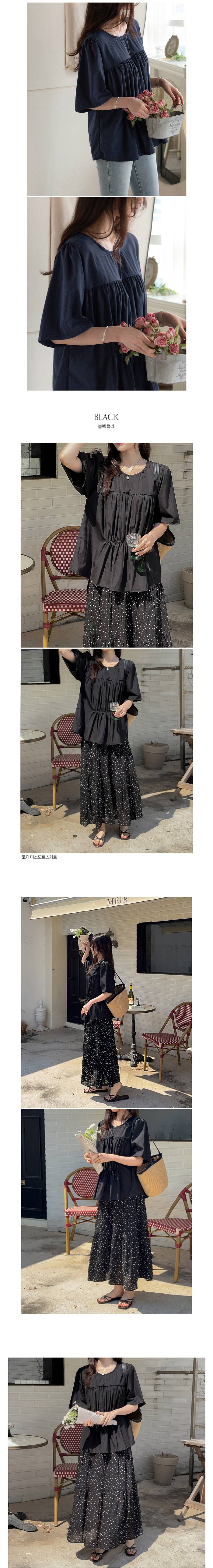 正韓 輕盈腰身抓褶設計感上衣襯衫【E75356】韓國代購