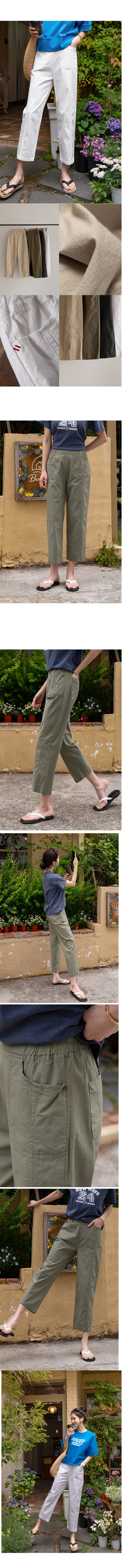 正韓  韓國熱銷款~輕盈自然Baggy Fit 寬鬆舒適八分休閒褲【R76392】韓國代購